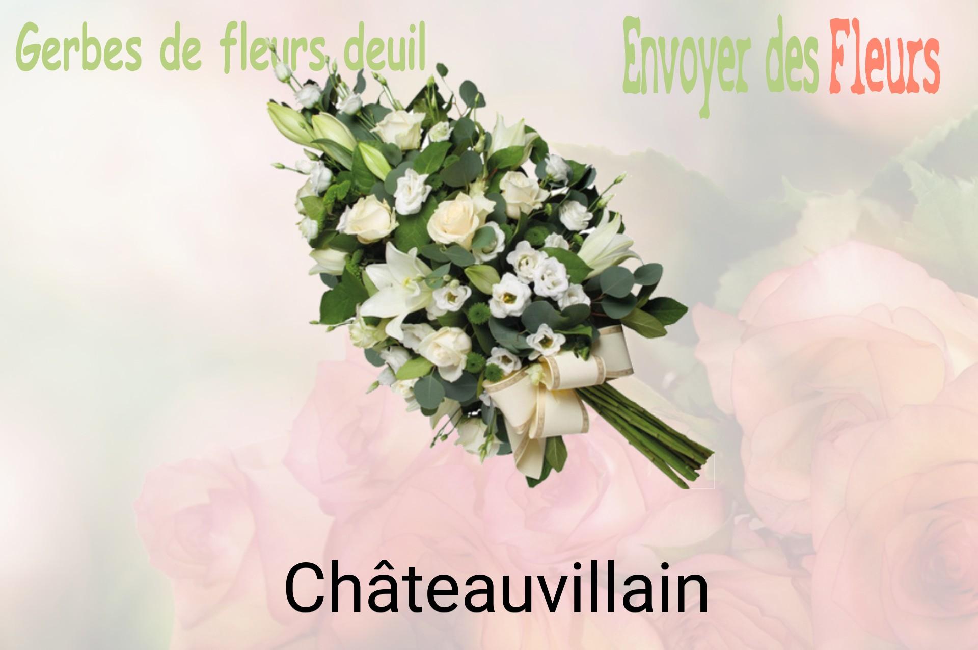 Gerbe de fleurs de deuil livrée à Châteauvillain